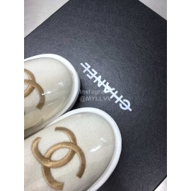 Chanel Warm Wool Waterproof Tpu Boots For Women White
