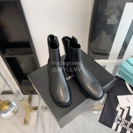 Chanel Black Cowhide Short Boots For Women 