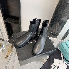 Chanel Black Cowhide Short Boots For Women 