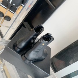 Chanel Black Cowhide Short Boots For Women 