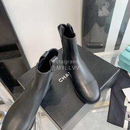 Chanel Black Cowhide Short Boots For Women 