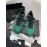 Chanel Down Cotton Lace Up Sneakers For Men And Women Green