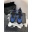 Chanel Down Cotton Lace Up Sneakers For Men And Women Blue