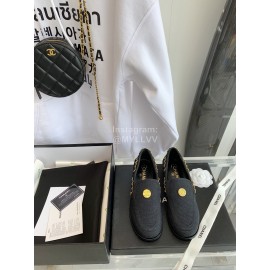 Chanel Fashion Casual Loafers For Women Black