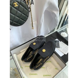 Chanel Fashion Casual Loafers For Women Black