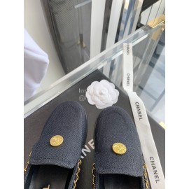 Chanel Fashion Casual Loafers For Women Black