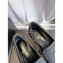 Chanel Fashion Casual Loafers For Women Black