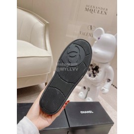 Chanel Autumn Winter New Lace Up Casual Sneakers For Women White