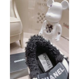 Chanel Autumn Winter New Lace Up Casual Sneakers For Women White