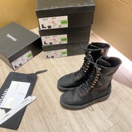 Chanel Autumn Winter New Cowhide High Heeled Martin Boots Black