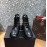 Chanel Autumn Winter Leather Lace Up Martin Boots Black