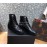 Chanel Autumn Winter Leather Lace Up Martin Boots Black
