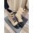 Chanel Autumn Winter Fashion Cowhide Lace Up Martin Boots Khaki 