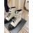Chanel Autumn Winter Fashion Cowhide Lace Up Martin Boots White