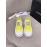 Chanel Casual Thick Soled Canvas Shoes For Women Yellow
