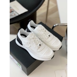 Chanel Autumn And Winter New Knitted Sneakers For Women White