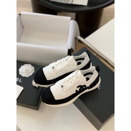 Chanel Autumn And Winter New Knitted Sneakers For Women