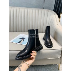 Chanel Black Cowhide Zipper Short Boots For Women