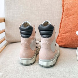 Chloe Thick Soled Color Matching High Top Casual Board Shoes For Women Gray