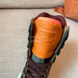 Chloe Thick Soled Color Matching High Top Casual Board Shoes For Women Green