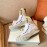 Chloe Thick Soled Color Matching High Top Casual Board Shoes For Women White