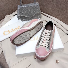 Chloe Fashion Thick Soled Color Matching Casual Shoes For Women Pink 