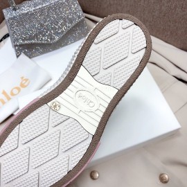 Chloe Fashion Thick Soled Color Matching Casual Shoes For Women Pink 