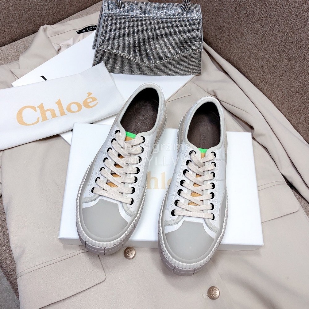 Chloe Fashion Thick Soled Color Matching Casual Shoes For Women White
