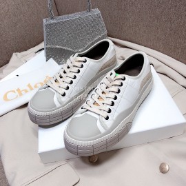 Chloe Fashion Thick Soled Color Matching Casual Shoes For Women White