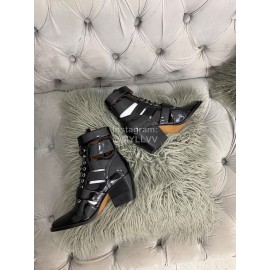 Chloe Fashion Calf High Heeled Boots For Women Black