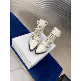 Chloe Fashion Calf High Heeled Boots For Women White