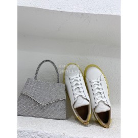 Chloe New Calf Leather Thick Sole Casual Shoes For Women Yellow