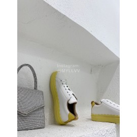 Chloe New Calf Leather Thick Sole Casual Shoes For Women Yellow