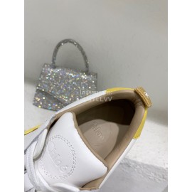 Chloe New Calf Leather Thick Sole Casual Shoes For Women Yellow
