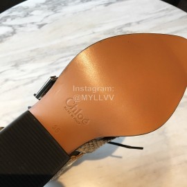 Chloe Embossed Cowhide Lace Up High Heeled Boots For Women Coffee