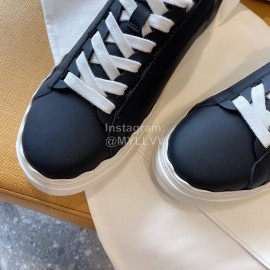 Chloe Fashion Calf Leather Thick Sole Casual Shoes For Women Black