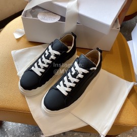 Chloe Fashion Calf Leather Thick Sole Casual Shoes For Women Black