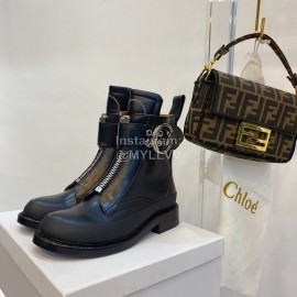 Chloe Autumn Winter New Calf Leather Locomotive Boots For Women
