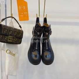 Chloe Autumn Winter New Calf Leather Locomotive Boots For Women