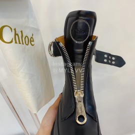 Chloe Autumn Winter New Calf Leather Locomotive Boots For Women