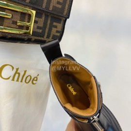 Chloe Autumn Winter New Calf Leather Locomotive Boots For Women