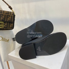 Chloe Autumn Winter New Calf Leather Locomotive Boots For Women