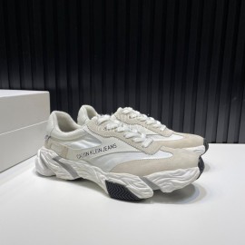 Calvin Klein Light Nylon Sneakers For Men And Women Beige