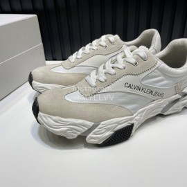 Calvin Klein Light Nylon Sneakers For Men And Women Beige