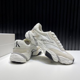 Calvin Klein Light Nylon Sneakers For Men And Women Beige