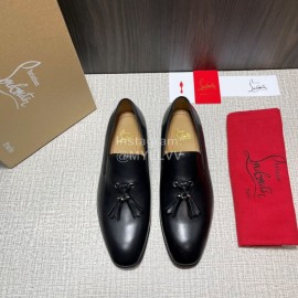 Cl Spring Fashion Leather Tassel Casual Shoes For Men Black