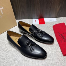 Cl Spring Fashion Leather Tassel Casual Shoes For Men Black