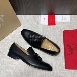 Cl Spring Fashion Leather Tassel Casual Shoes For Men Black