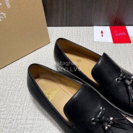 Cl Spring Fashion Leather Tassel Casual Shoes For Men Black