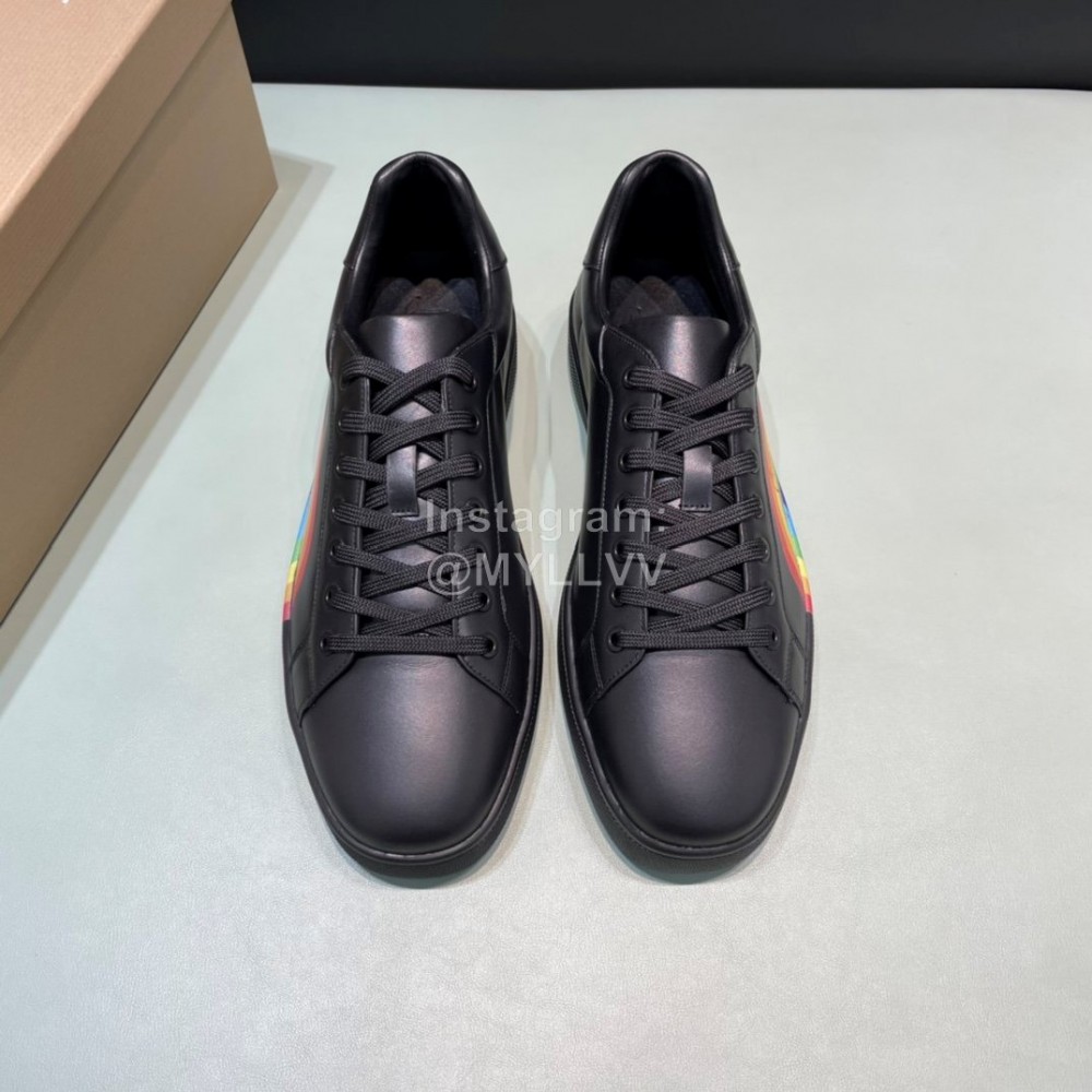 Christian Louboutin Rainbow Printed Leather Casual Shoes For Men Black